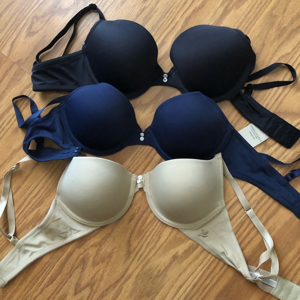 Aerie T-shirt Bra 32B BLACK
